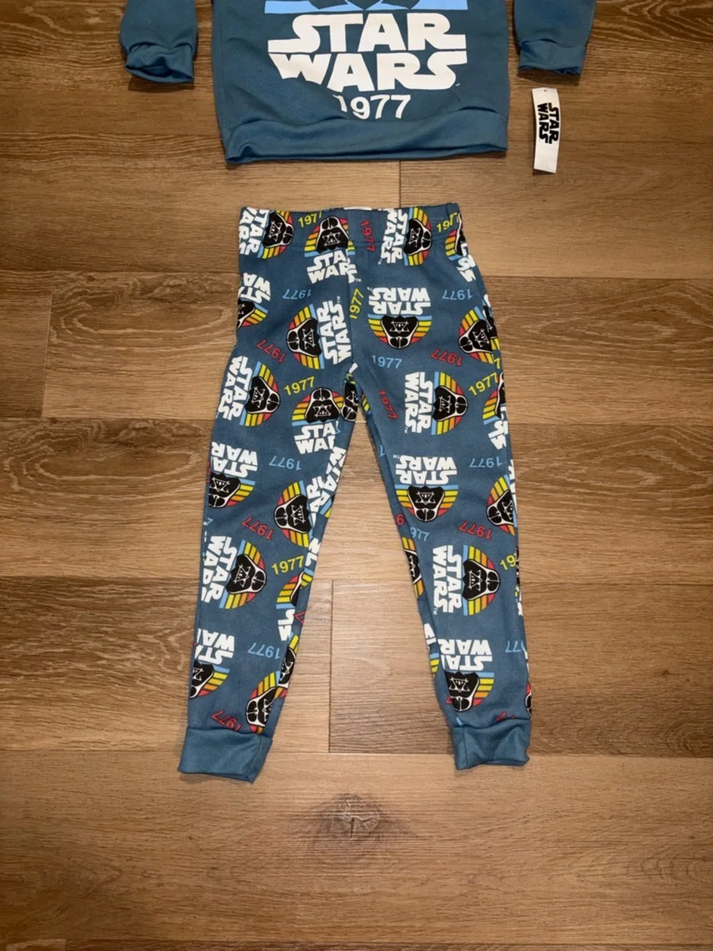 Star Wars 2 Pc Set Kids Size 5 Darth Vader 1977 Retro Sweatshirt Jogger New